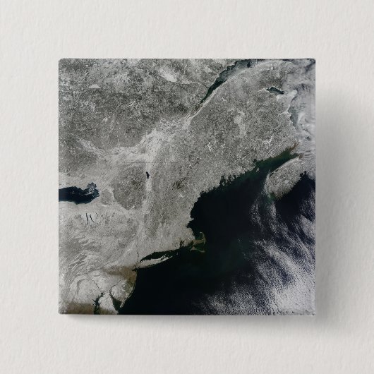 Satelliet-uitzicht van sneeuw vierkante button 5,1 cm (Voorkant)