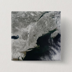 Satelliet-uitzicht van sneeuw vierkante button 5,1 cm