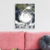 Satelliet uitzicht van Tropisch Storm Darby Canvas Afdruk (Insitu (Woonkamer))
