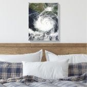 Satelliet uitzicht van Tropisch Storm Darby Canvas Afdruk (Insitu (Slaapkamer))
