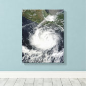 Satelliet uitzicht van Tropisch Storm Darby Canvas Afdruk (Insitu (Houten vloer))