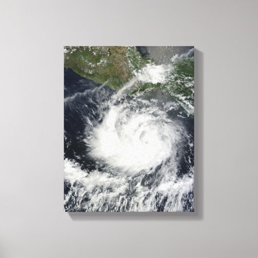 Satelliet uitzicht van Tropisch Storm Darby Canvas Afdruk (Voorkant)