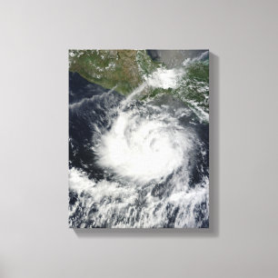 Satelliet uitzicht van Tropisch Storm Darby Canvas Afdruk