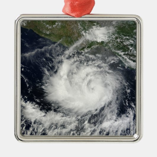 Satelliet uitzicht van Tropisch Storm Darby Metalen Ornament (Voorkant)