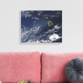 Satelliet-uitzicht van vulkanische mist canvas afdruk (Insitu (Woonkamer))