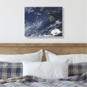 Satelliet-uitzicht van vulkanische mist canvas afdruk (Insitu (Slaapkamer))