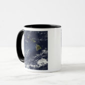 Satelliet-uitzicht van vulkanische mist mok (Voorkant links)