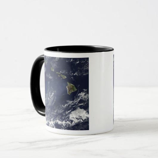 Satelliet-uitzicht van vulkanische mist mok (Voorkant links)