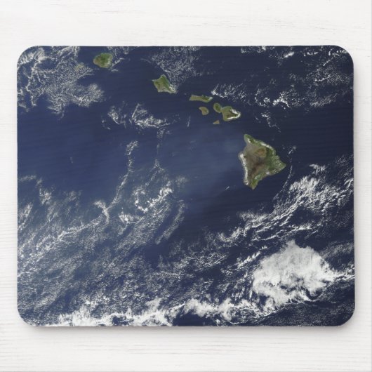 Satelliet-uitzicht van vulkanische mist muismat (Voorkant)