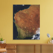 Satelliet-uitzicht van Western Australië Canvas Afdruk (Insitu (Woonkamer))