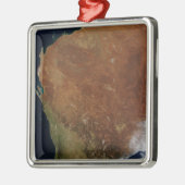 Satelliet-uitzicht van Western Australië Metalen Ornament (Links)