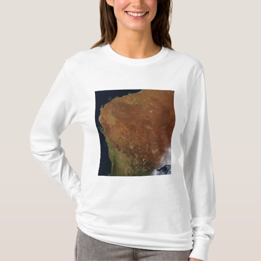 Satelliet-uitzicht van Western Australië T-shirt (Voorkant)