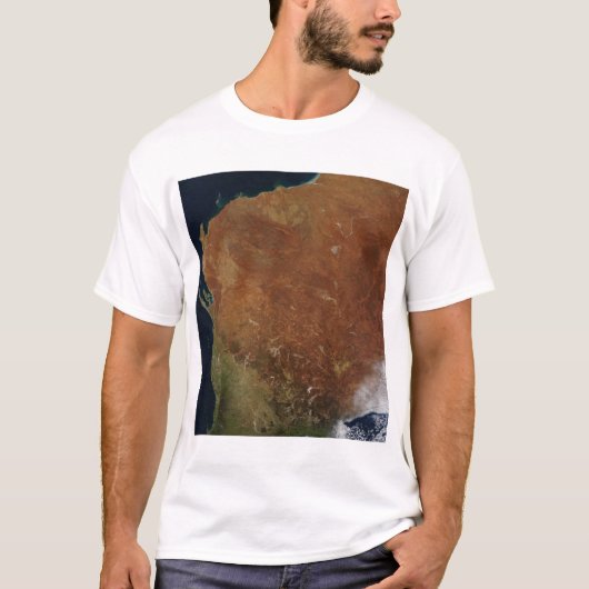Satelliet-uitzicht van Western Australië T-shirt (Voorkant)