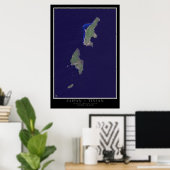 Satelliet van de Noordelijke Marianen van Saipan-T Poster (Thuiskantoor)