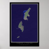 Satelliet van de Noordelijke Marianen van Saipan-T Poster (Voorkant)