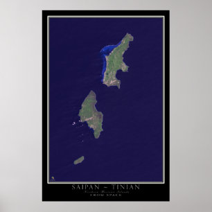 Satelliet van de Noordelijke Marianen van Saipan-T Poster