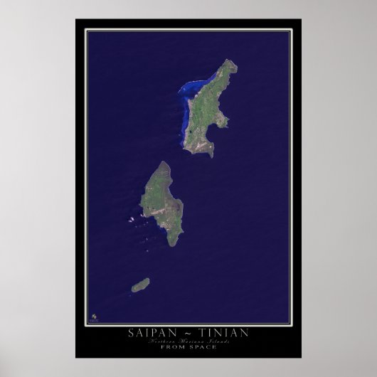 Satelliet van de Noordelijke Marianen van Saipan-T Poster (Voorkant)
