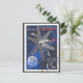 Satelliet van de Sovjet-Molniya-communiqués van de Briefkaart (Staand voorkant)