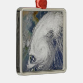 Satellietafbeelding van een tyfoon metalen ornament (Rechts)