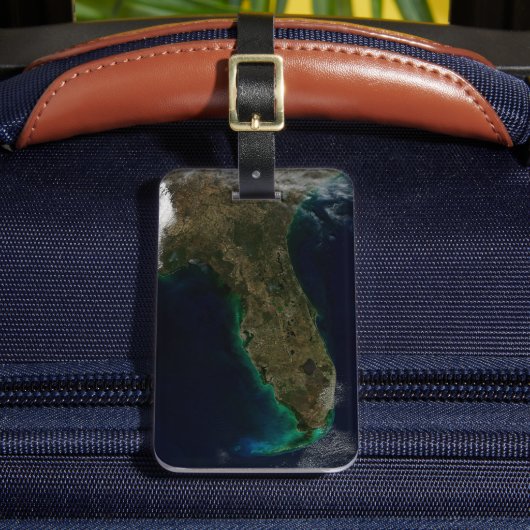 Satellietbeeld van Florida. Bagagelabel (Voorkant Insitu 2)