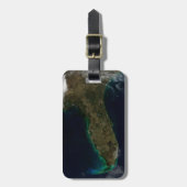 Satellietbeeld van Florida. Bagagelabel (Voorkant verticaal)
