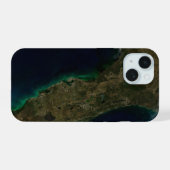 Satellietbeeld van Florida. iPhone 15 Case (Achterkant horizontaal)