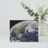 Satellietbeeld van orkaan Sandy Briefkaart (Staand voorkant)
