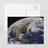 Satellietbeeld van orkaan Sandy Briefkaart (Voorkant / Achterkant)