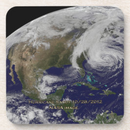 Satellietbeeld van orkaan Sandy Drankjes Onderzetter