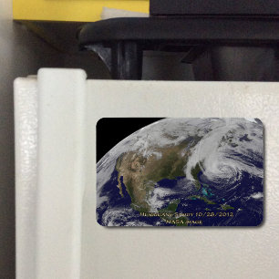 Satellietbeeld van orkaan Sandy Flexibel Magneet