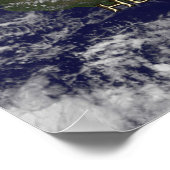 Satellietbeeld van orkaan Sandy Poster (Hoek)
