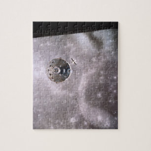 Satellietbestelling in de ruimte legpuzzel