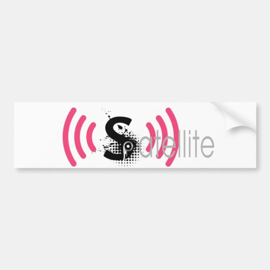 Satellietbunkersticker Bumpersticker (Voorkant)