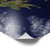 Satellietcentrum uitzicht van Griekenland en Turki Foto Afdruk (Hoek)