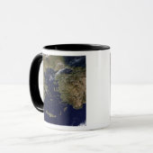 Satellietcentrum uitzicht van Griekenland en Turki Mok (Voorkant links)