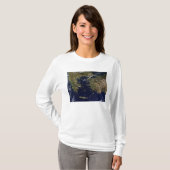Satellietcentrum uitzicht van Griekenland en Turki T-shirt (Voorkant volledig)