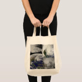 Satellietcollage Uitzicht van orkaan Sandy Tote Bag (Voorkant (product))