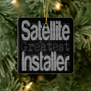 Satellietinstallateurs Keramisch Ornament