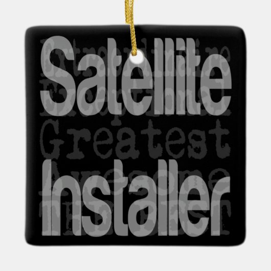 Satellietinstallateurs Keramisch Ornament (Voorkant)