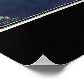 Satellietkaart van de Noordelijke Marianen Poster (Hoek)