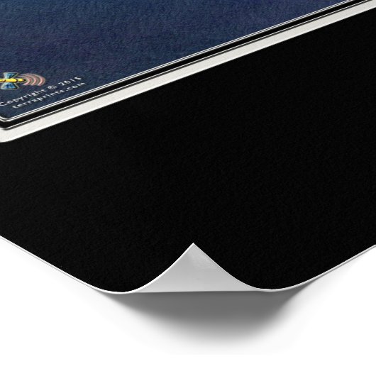 Satellietkaart van de Noordelijke Marianen Poster (Hoek)