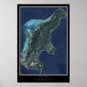 Satellietkaart van de Noordelijke Marianen Poster (Voorkant)
