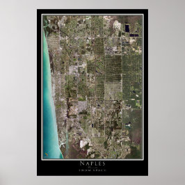 Satellietkaart van Naples Florida Poster