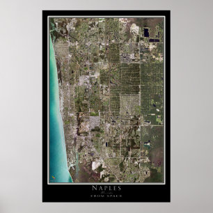Satellietkaart van Naples Florida Poster