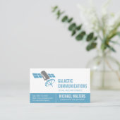 Satellietlogo | Communicatietechnologie Visitekaartje (Staand voorkant)