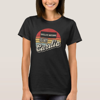 Satellietobservatie is mijn cardio- retro t-shirt