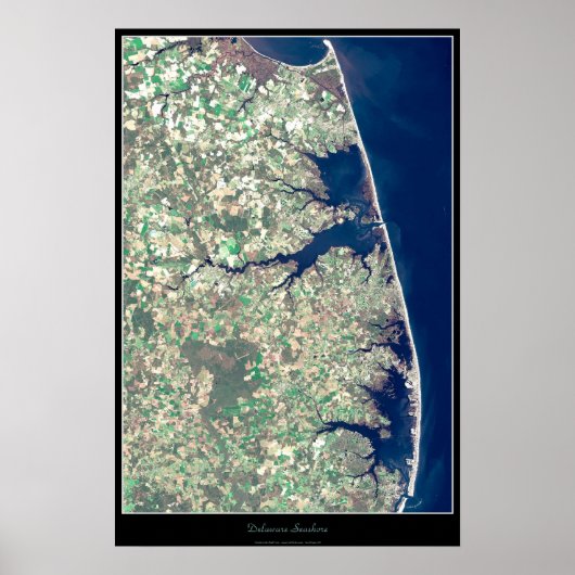 Satellietposter Delaware Seashore Poster (Voorkant)