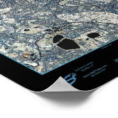 Satellietposter van Londen, Engeland Poster (Hoek)