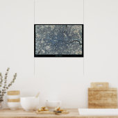 Satellietposter van Londen, Engeland Poster (Keuken)