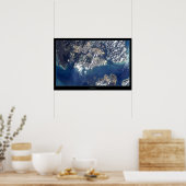 Satellietposter van Singapore Poster (Keuken)